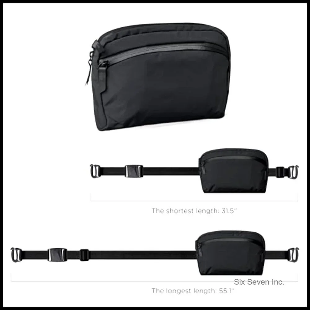 Crossbody Sling Bag Lightweight Travel Packable Quick Release Strap